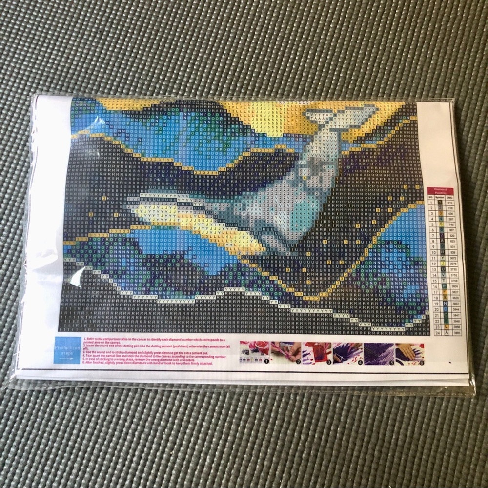 NWT Whale and Mountains Diamond Painting Kit - Picture 4 of 6